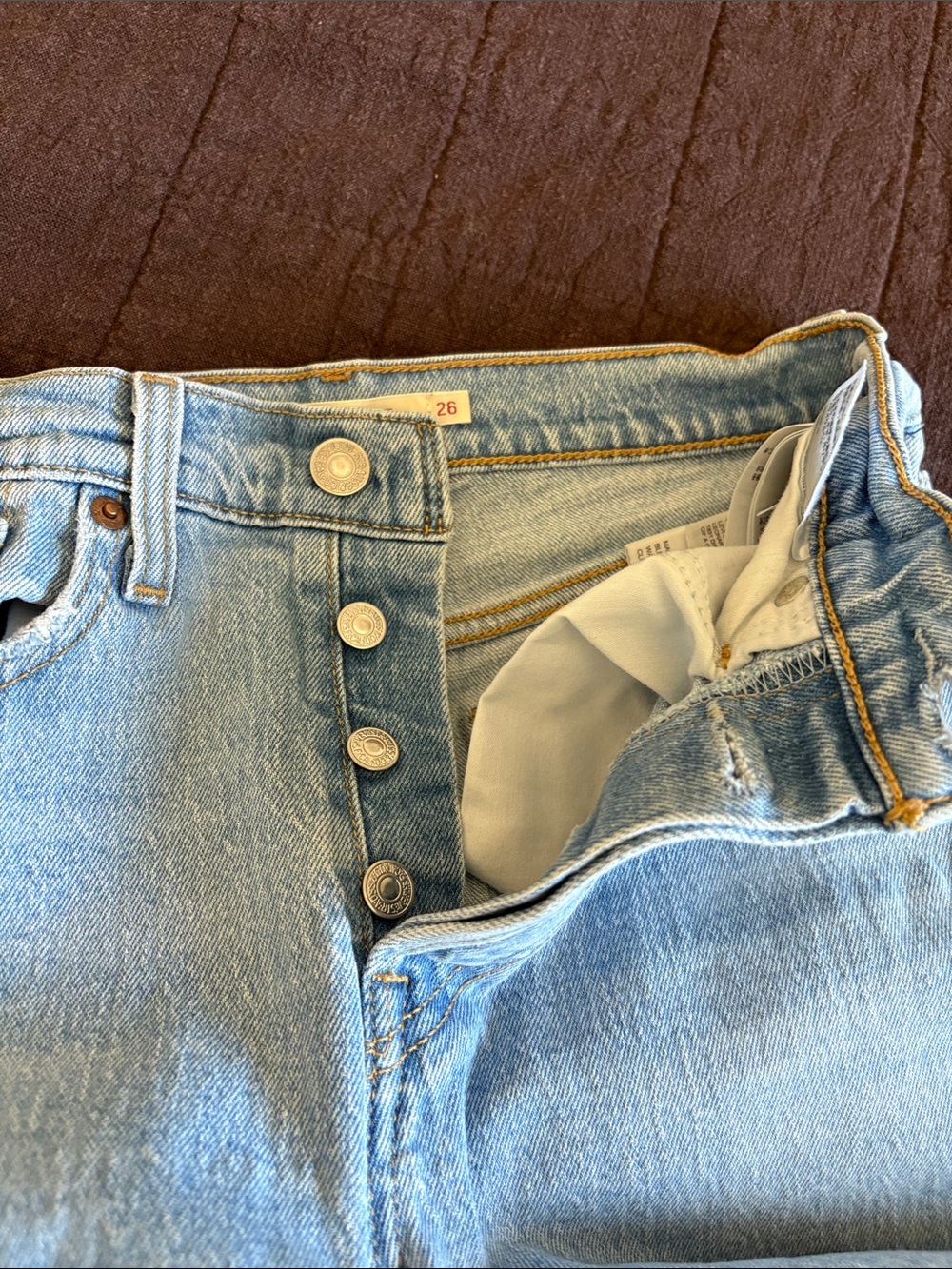 Levi Wedgie Straight Buttonfly lightwash jeans - Picture 8 of 10